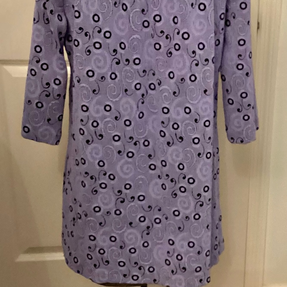Andrea Lieu lavender textured coat style tunic,Size Large - Picture 3 of 7